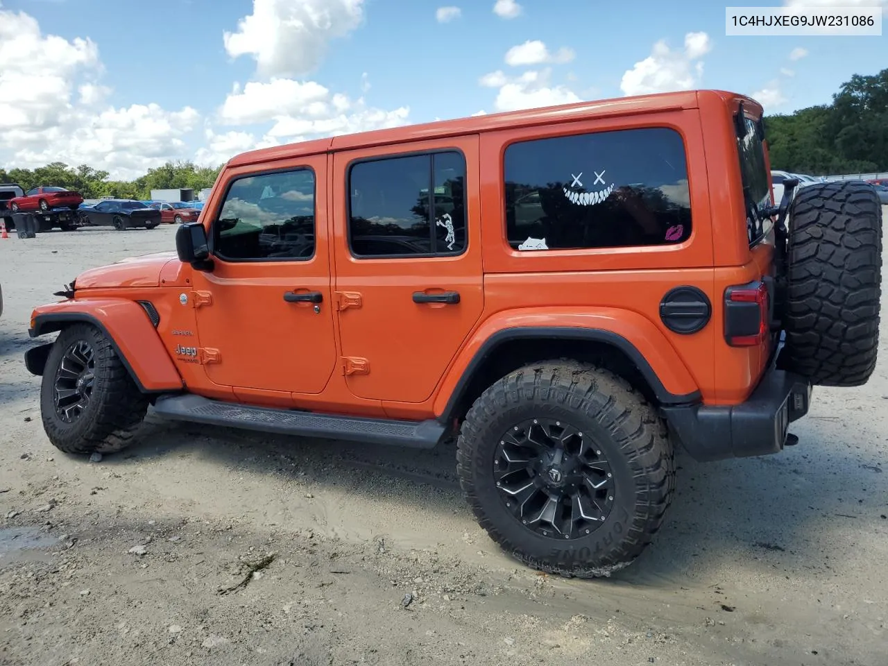 2018 Jeep Wrangler Unlimited Sahara VIN: 1C4HJXEG9JW231086 Lot: 69282884