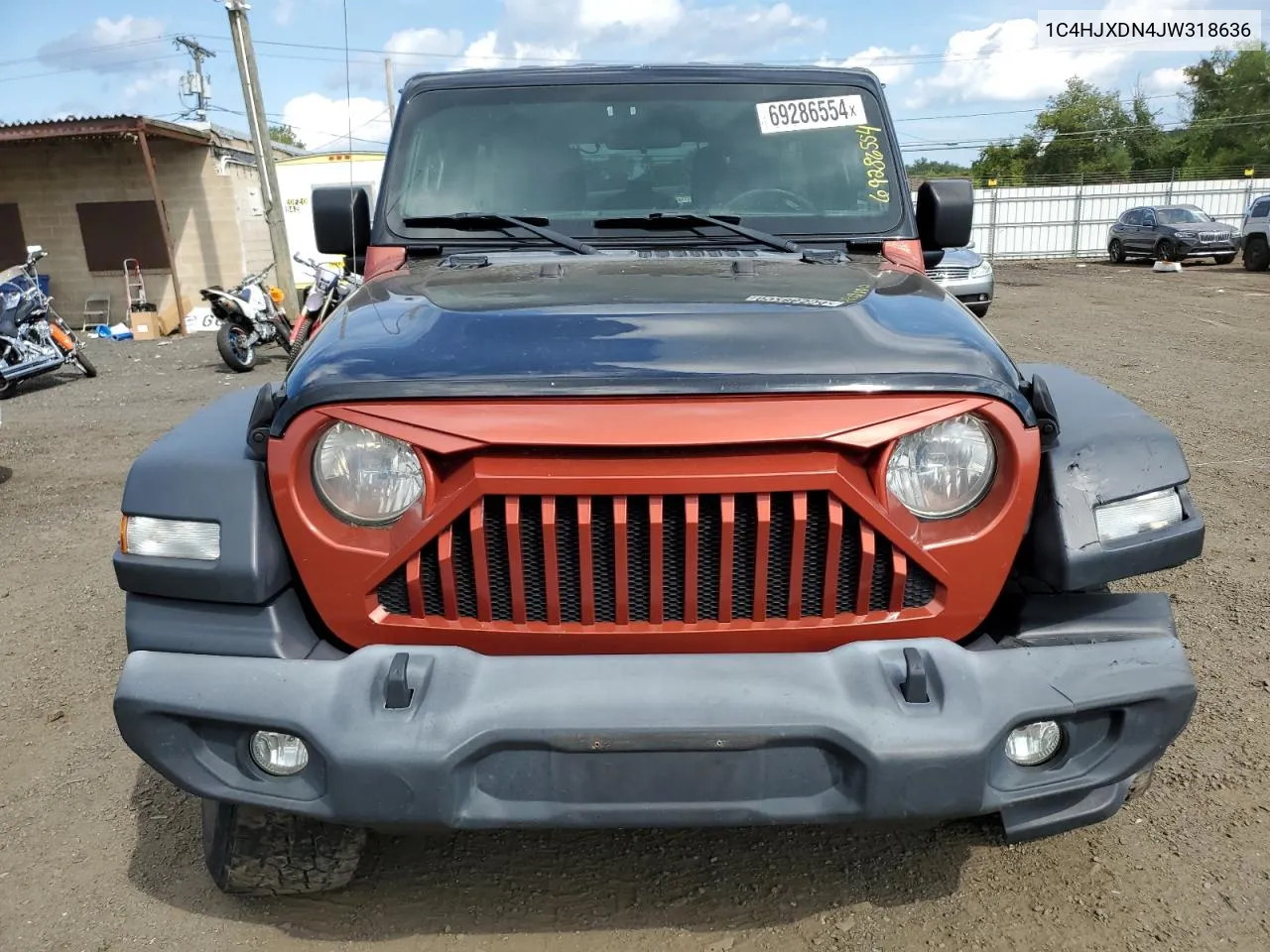 2018 Jeep Wrangler Unlimited Sport VIN: 1C4HJXDN4JW318636 Lot: 69286554