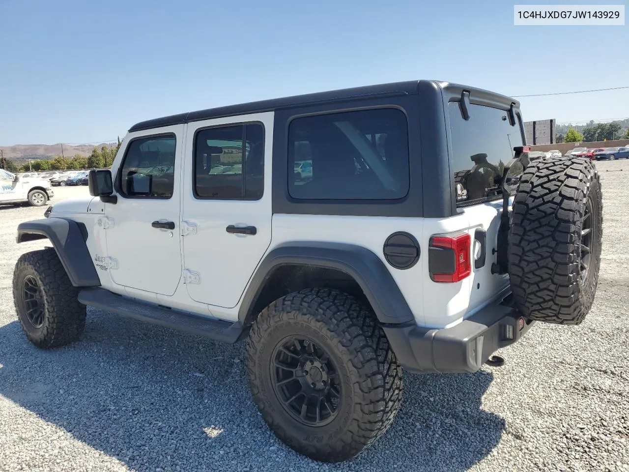 1C4HJXDG7JW143929 2018 Jeep Wrangler Unlimited Sport