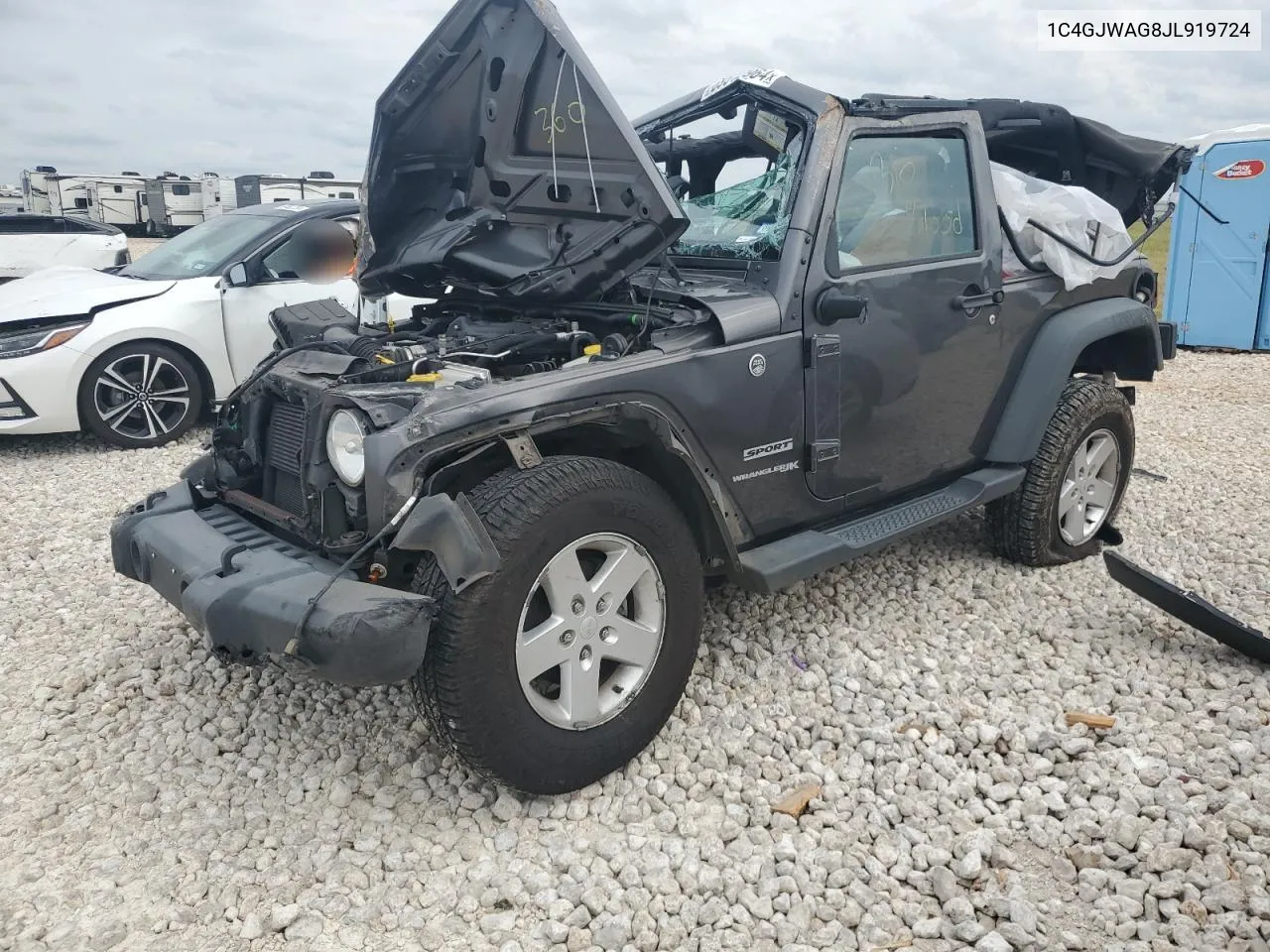 2018 Jeep Wrangler Sport VIN: 1C4GJWAG8JL919724 Lot: 69512964