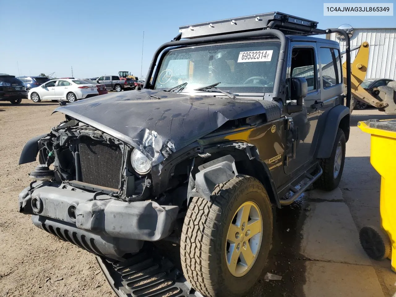 2018 Jeep Wrangler Sport VIN: 1C4AJWAG3JL865349 Lot: 69532314