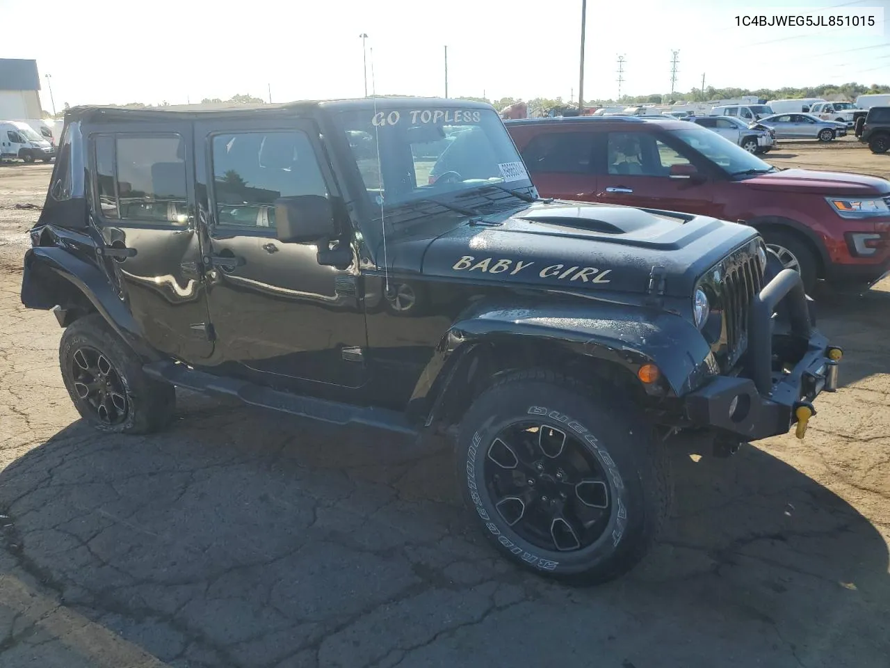 2018 Jeep Wrangler Unlimited Sahara VIN: 1C4BJWEG5JL851015 Lot: 69665314