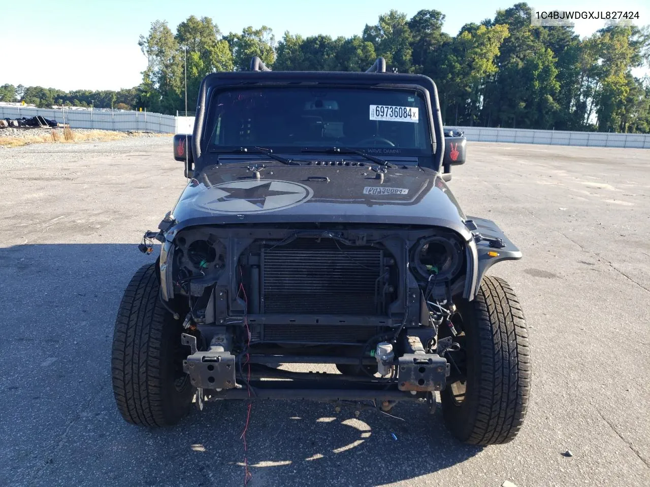 2018 Jeep Wrangler Unlimited Sport VIN: 1C4BJWDGXJL827424 Lot: 69736084