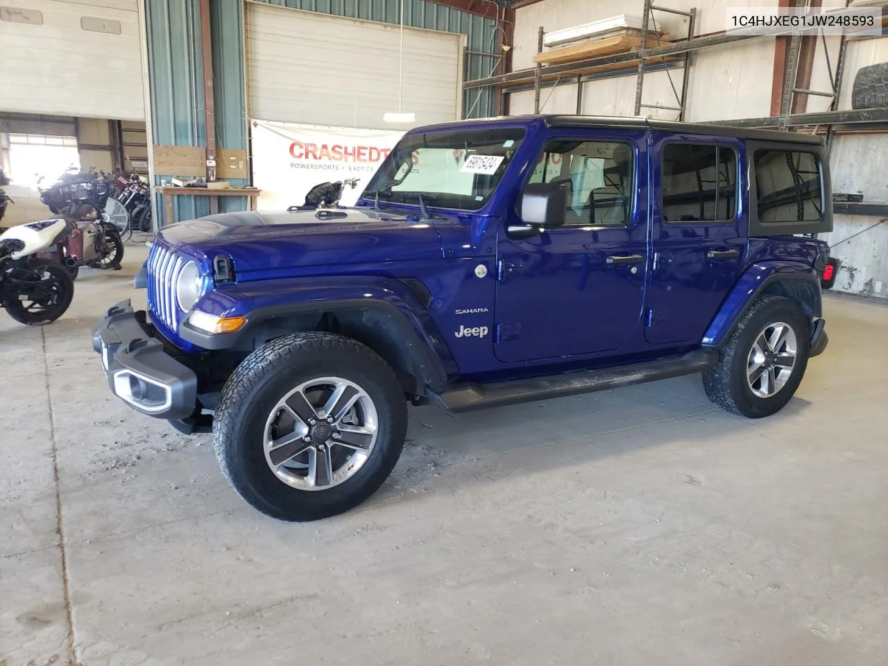 1C4HJXEG1JW248593 2018 Jeep Wrangler Unlimited Sahara