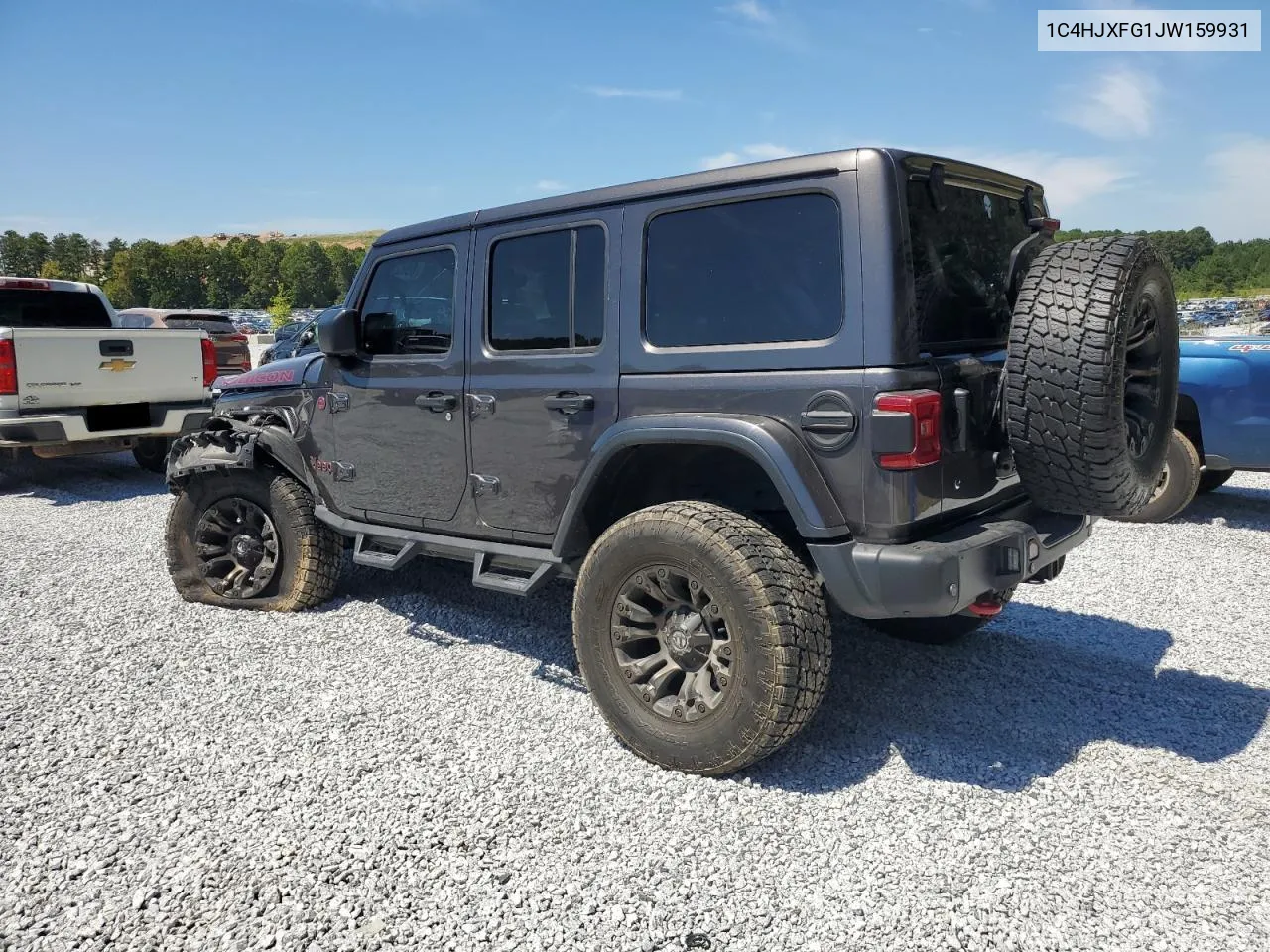 2018 Jeep Wrangler Unlimited Rubicon VIN: 1C4HJXFG1JW159931 Lot: 69822474