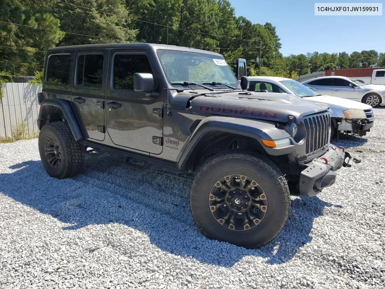 2018 Jeep Wrangler Unlimited Rubicon VIN: 1C4HJXFG1JW159931 Lot: 69822474