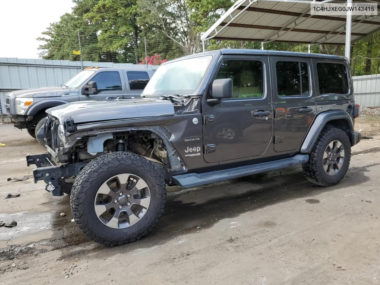 2018 Jeep Wrangler Unlimited Sahara VIN: 1C4HJXEG0JW143415 Lot: 69840634