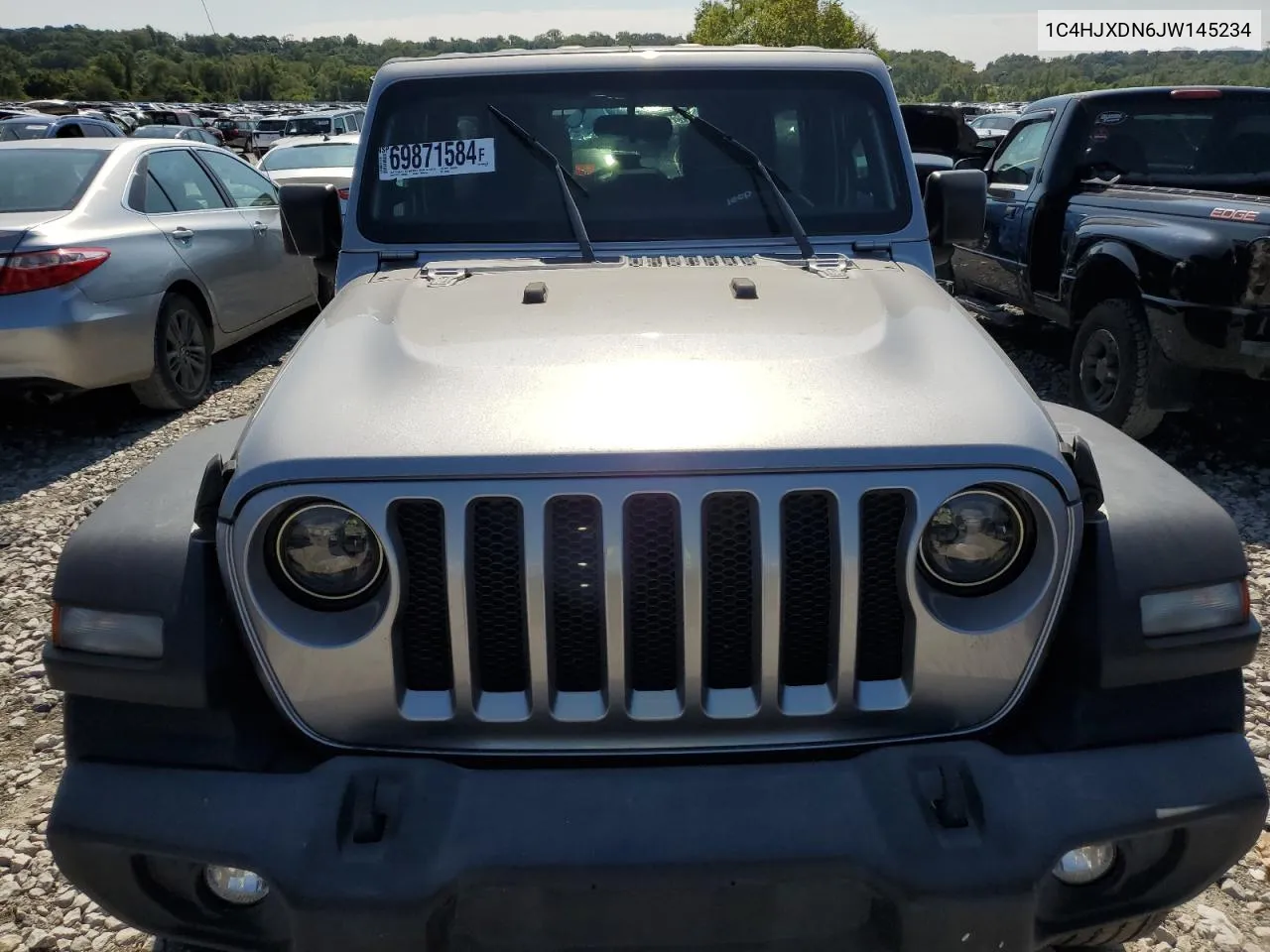 2018 Jeep Wrangler Unlimited Sport VIN: 1C4HJXDN6JW145234 Lot: 69871584