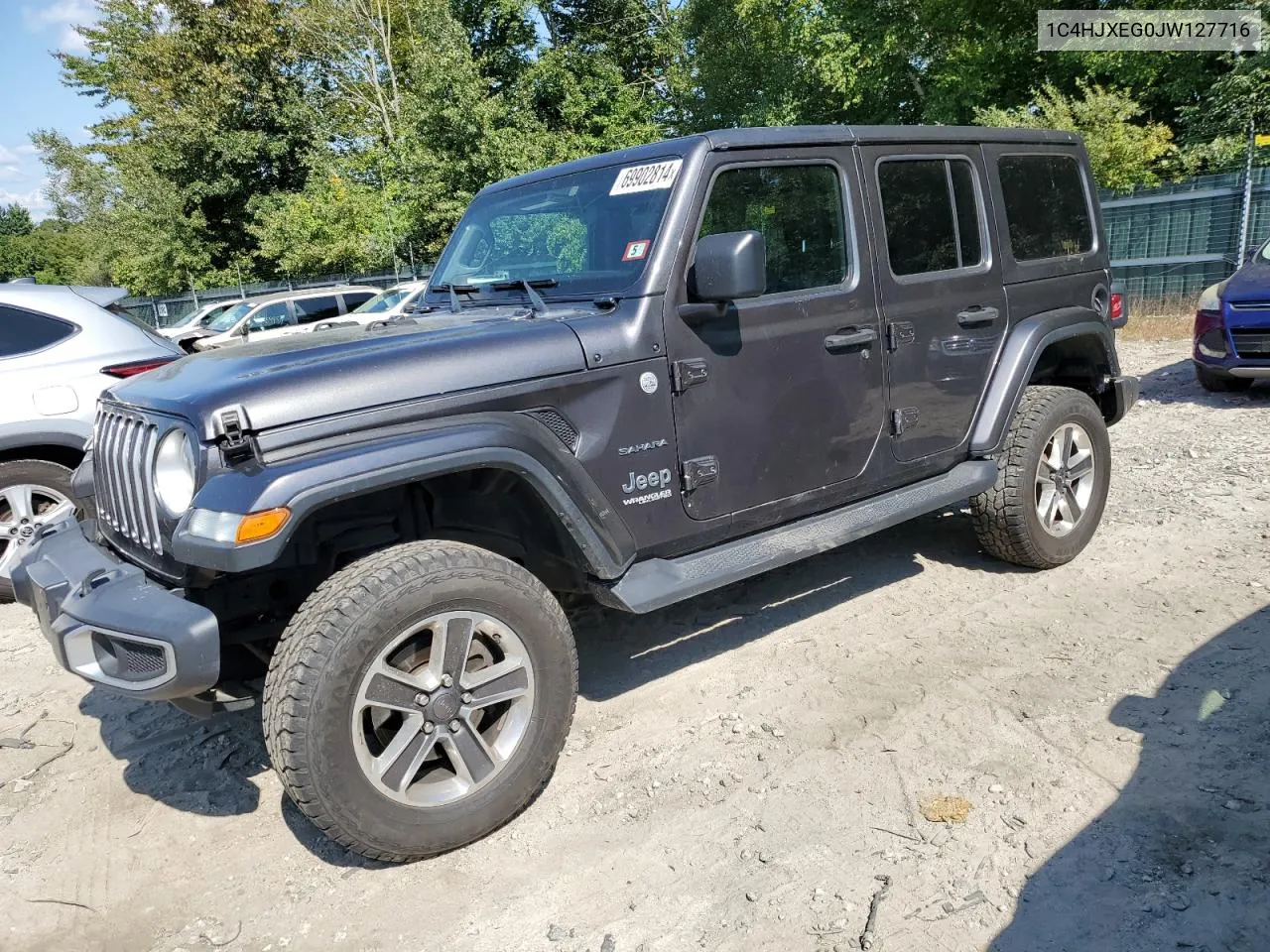 2018 Jeep Wrangler Unlimited Sahara VIN: 1C4HJXEG0JW127716 Lot: 69902814