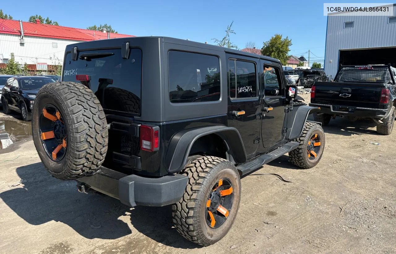 2018 Jeep Wrangler Unlimited Sport VIN: 1C4BJWDG4JL866431 Lot: 69940554