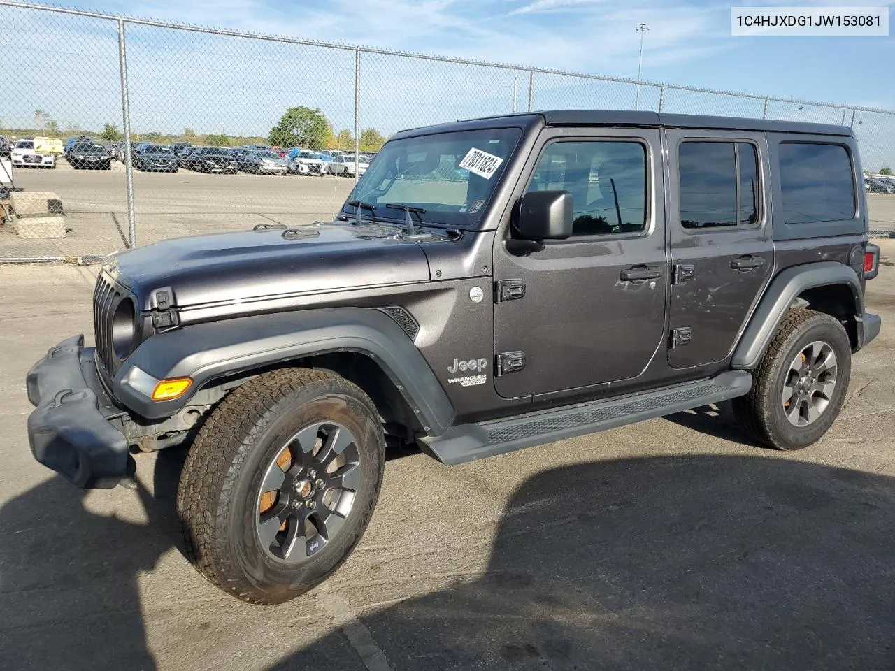 2018 Jeep Wrangler Unlimited Sport VIN: 1C4HJXDG1JW153081 Lot: 70311824