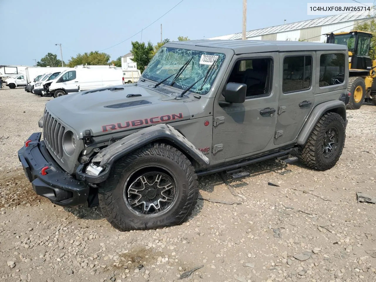 2018 Jeep Wrangler Unlimited Rubicon VIN: 1C4HJXFG8JW265714 Lot: 70328034