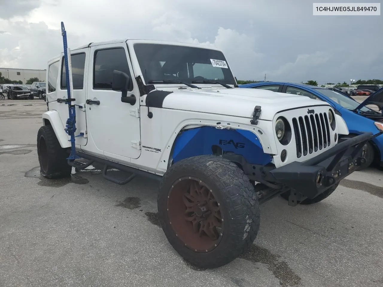 2018 Jeep Wrangler Unlimited Sahara VIN: 1C4HJWEG5JL849470 Lot: 70423704