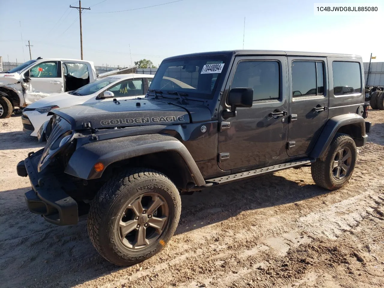 2018 Jeep Wrangler Unlimited Sport VIN: 1C4BJWDG8JL885080 Lot: 70448894