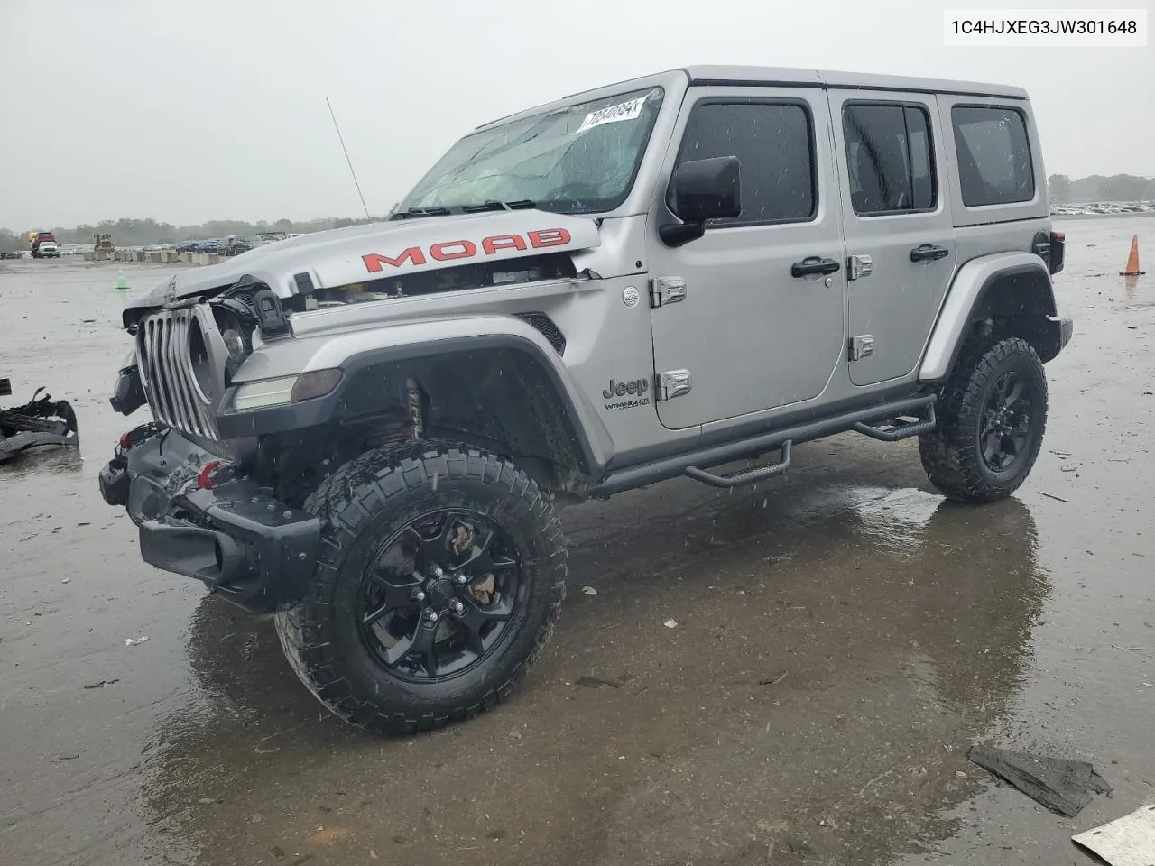 2018 Jeep Wrangler Unlimited Sahara VIN: 1C4HJXEG3JW301648 Lot: 70540884