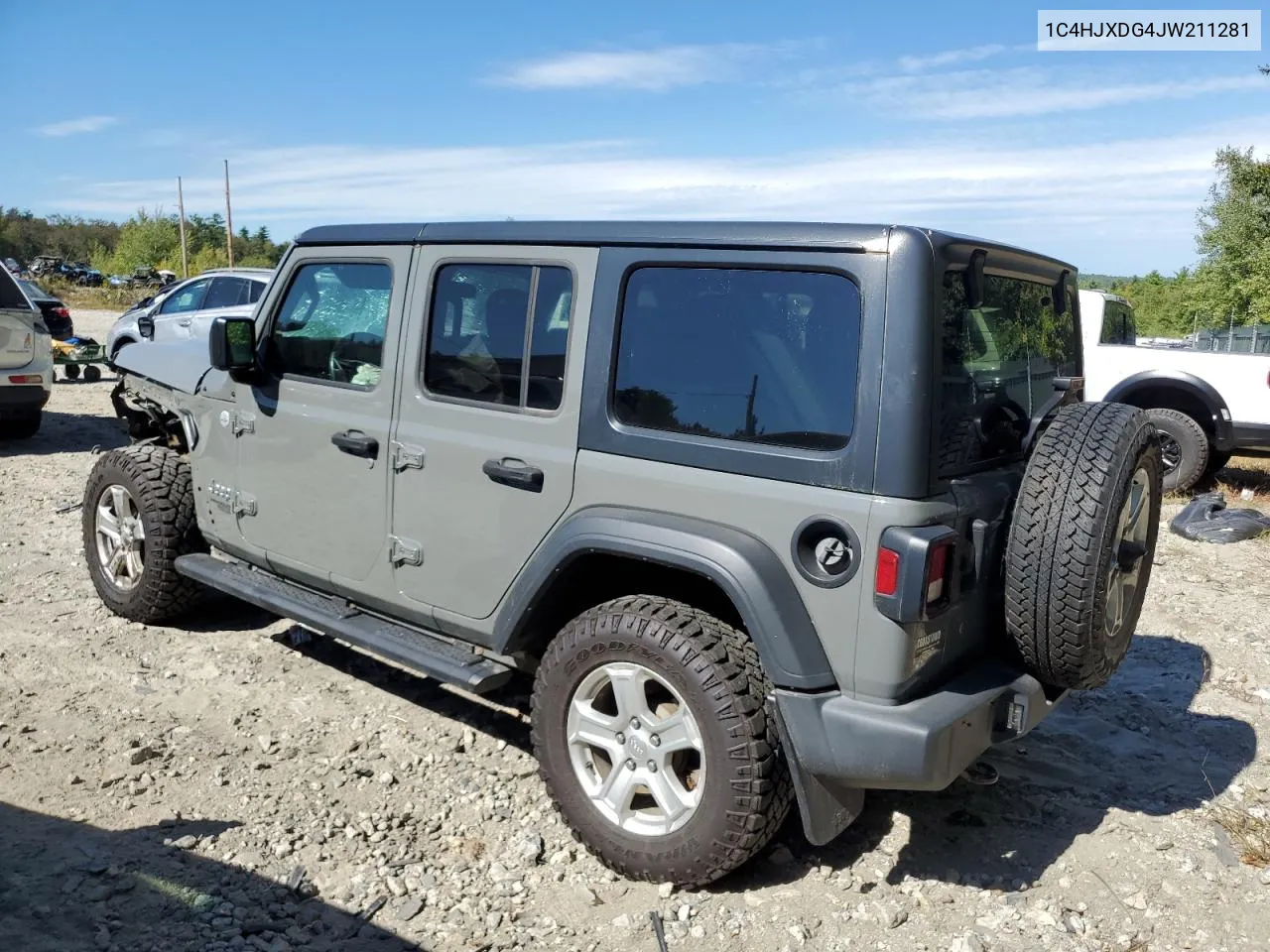 2018 Jeep Wrangler Unlimited Sport VIN: 1C4HJXDG4JW211281 Lot: 70572114