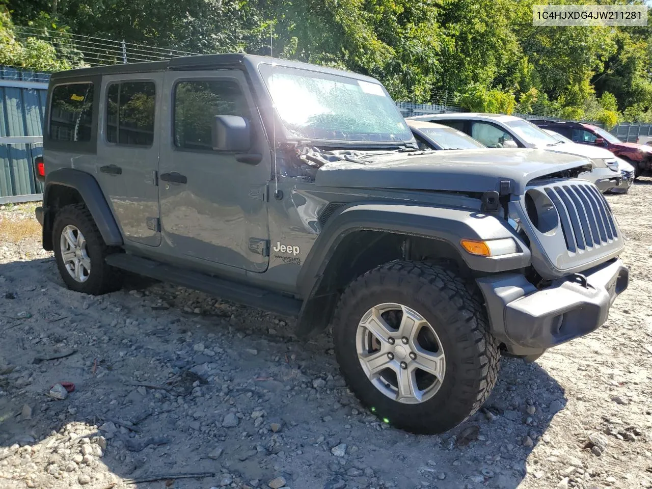 2018 Jeep Wrangler Unlimited Sport VIN: 1C4HJXDG4JW211281 Lot: 70572114