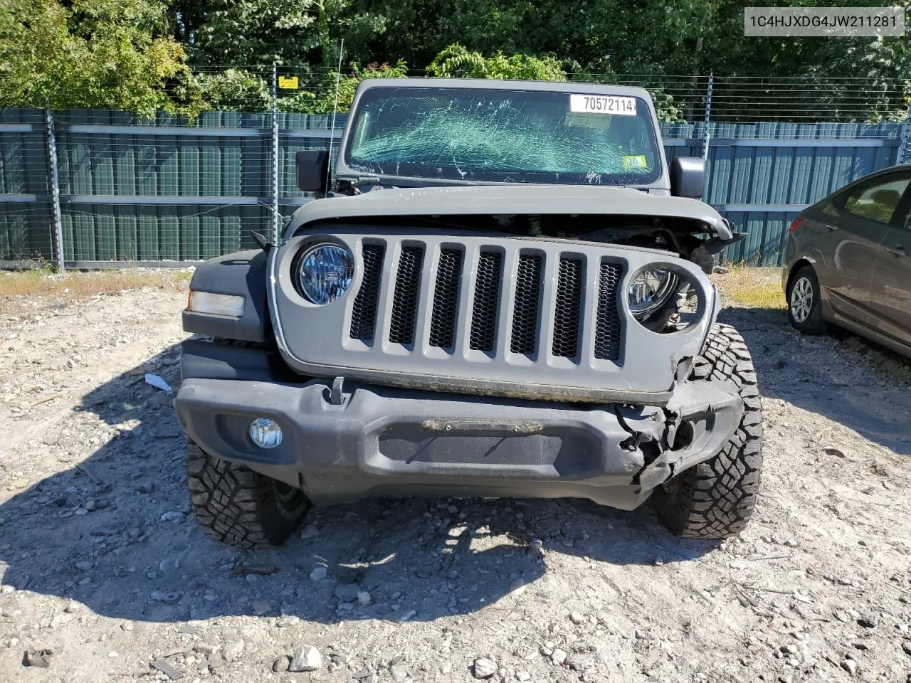 2018 Jeep Wrangler Unlimited Sport VIN: 1C4HJXDG4JW211281 Lot: 70572114