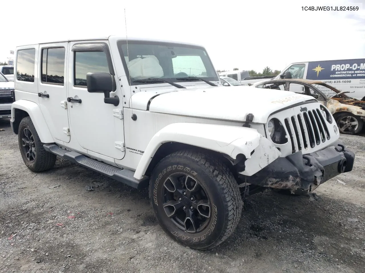 2018 Jeep Wrangler Unlimited Sahara VIN: 1C4BJWEG1JL824569 Lot: 70665254