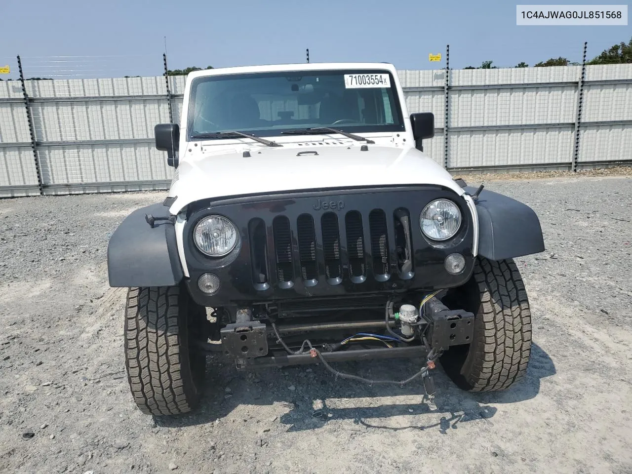 1C4AJWAG0JL851568 2018 Jeep Wrangler Sport