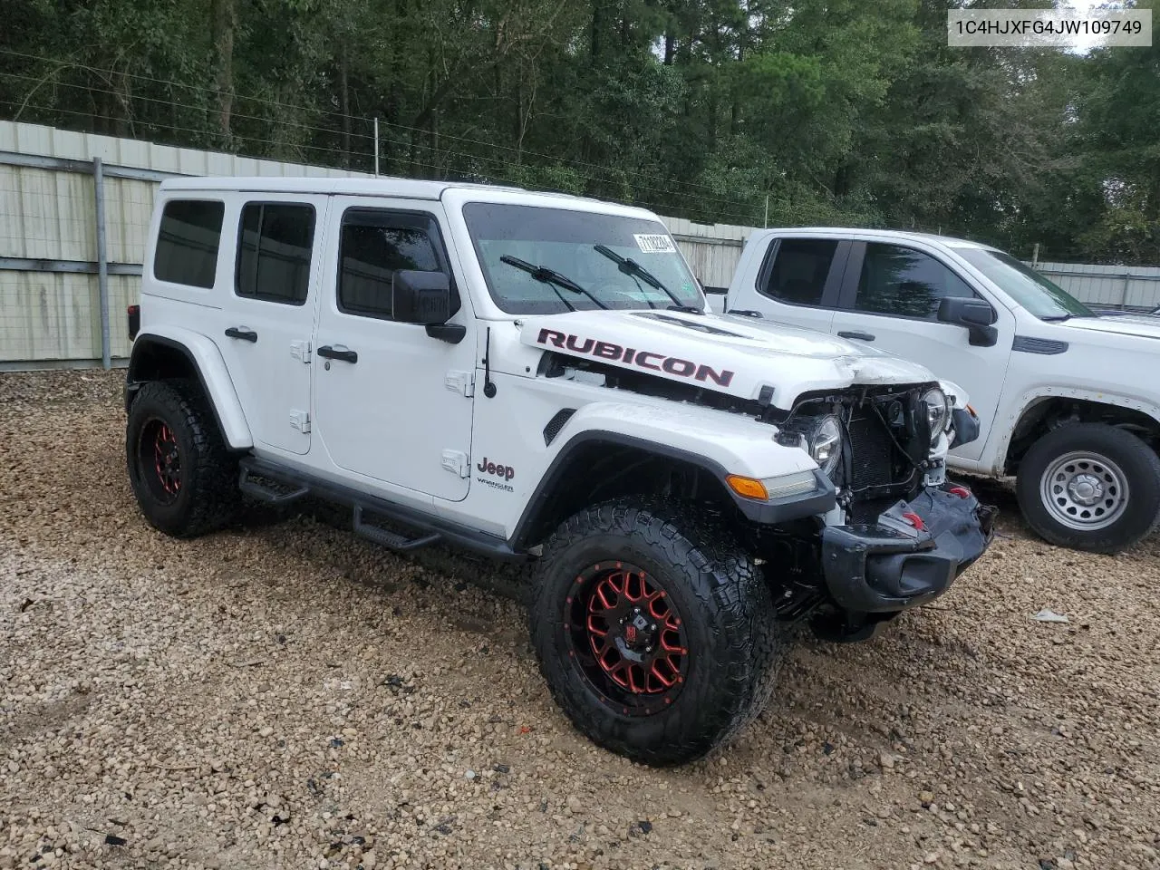 2018 Jeep Wrangler Unlimited Rubicon VIN: 1C4HJXFG4JW109749 Lot: 71182284