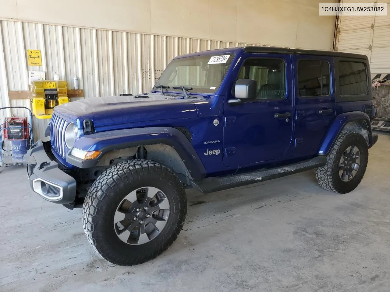 2018 Jeep Wrangler Unlimited Sahara VIN: 1C4HJXEG1JW253082 Lot: 71295784