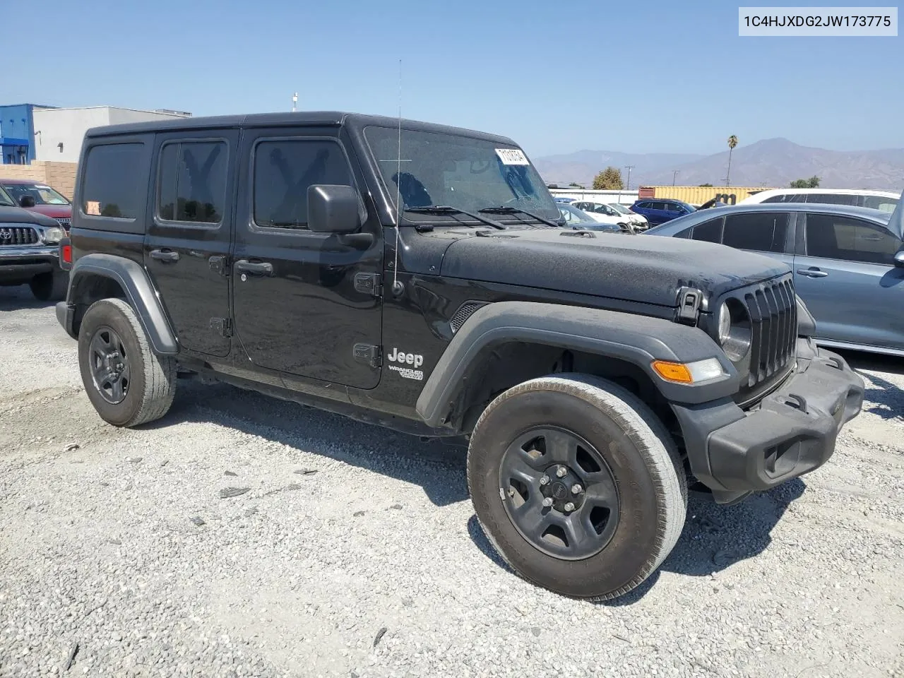 2018 Jeep Wrangler Unlimited Sport VIN: 1C4HJXDG2JW173775 Lot: 71318754