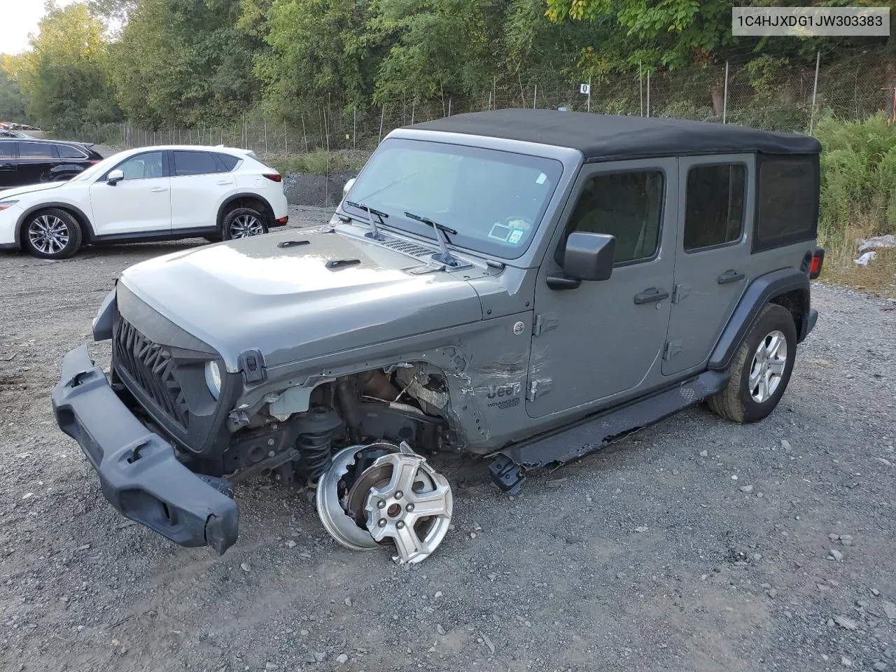 2018 Jeep Wrangler Unlimited Sport VIN: 1C4HJXDG1JW303383 Lot: 71930044