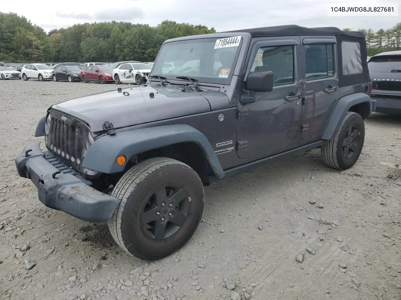 2018 Jeep Wrangler Unlimited Sport VIN: 1C4BJWDG8JL827681 Lot: 71954444