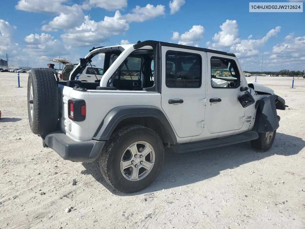 2018 Jeep Wrangler Unlimited Sport VIN: 1C4HJXDG2JW212624 Lot: 72072894