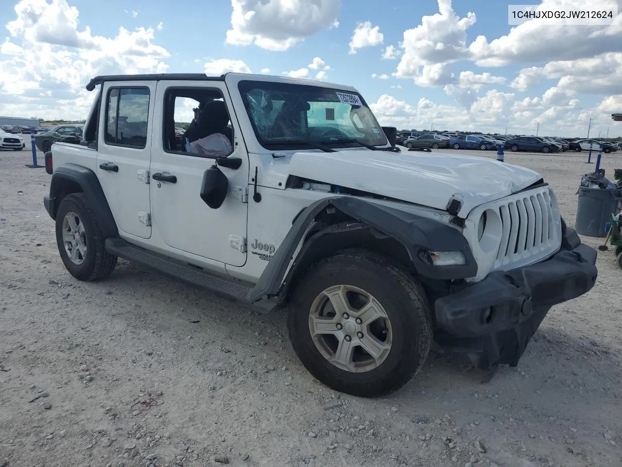 2018 Jeep Wrangler Unlimited Sport VIN: 1C4HJXDG2JW212624 Lot: 72072894