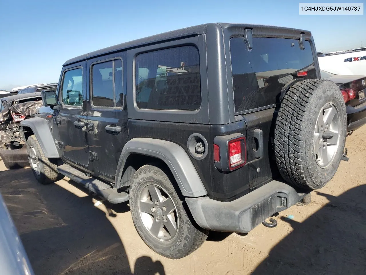 2018 Jeep Wrangler Unlimited Sport VIN: 1C4HJXDG5JW140737 Lot: 72354194