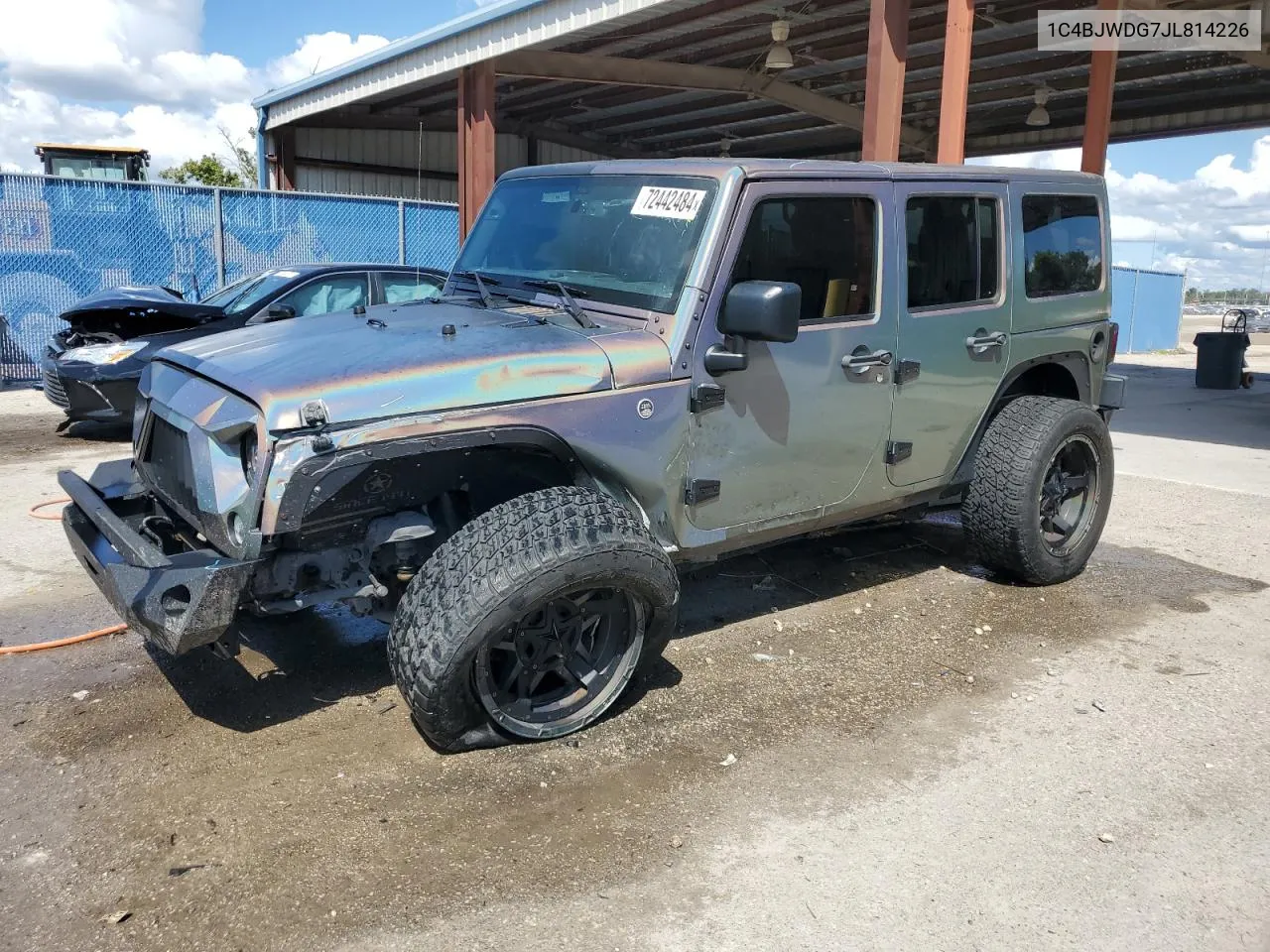 2018 Jeep Wrangler Unlimited Sport VIN: 1C4BJWDG7JL814226 Lot: 72442484