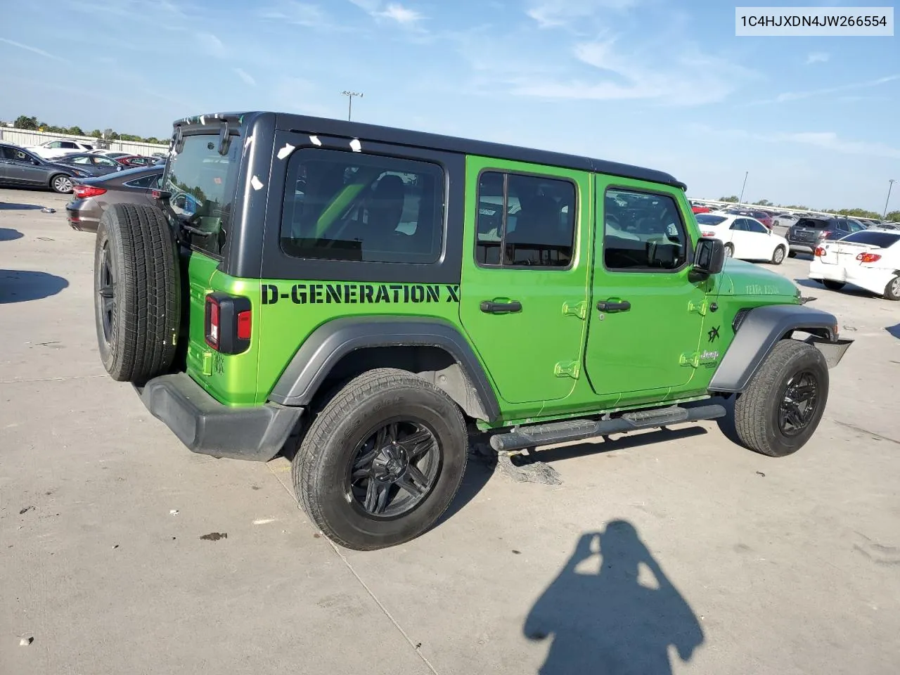 2018 Jeep Wrangler Unlimited Sport VIN: 1C4HJXDN4JW266554 Lot: 72445414