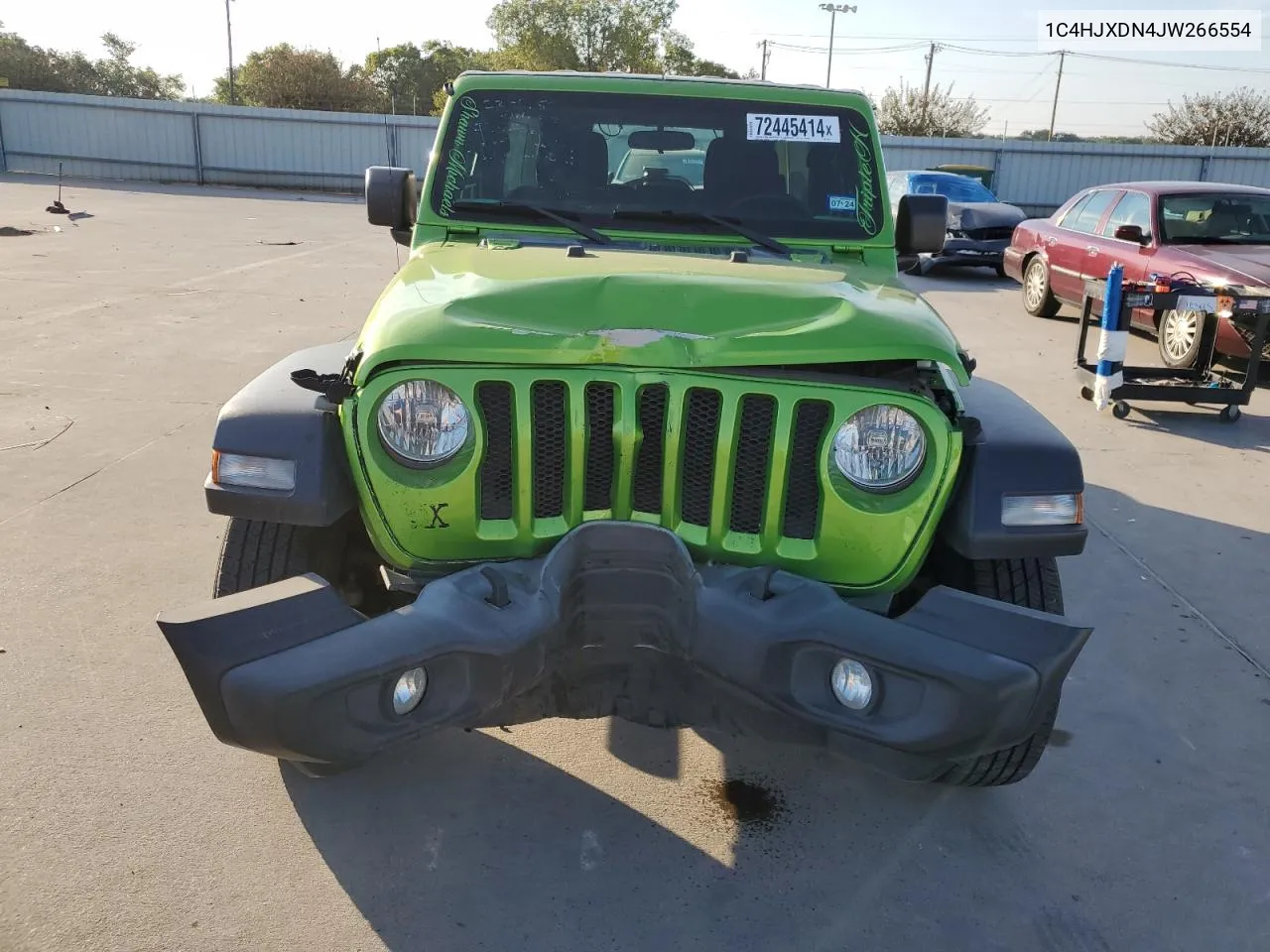 2018 Jeep Wrangler Unlimited Sport VIN: 1C4HJXDN4JW266554 Lot: 72445414