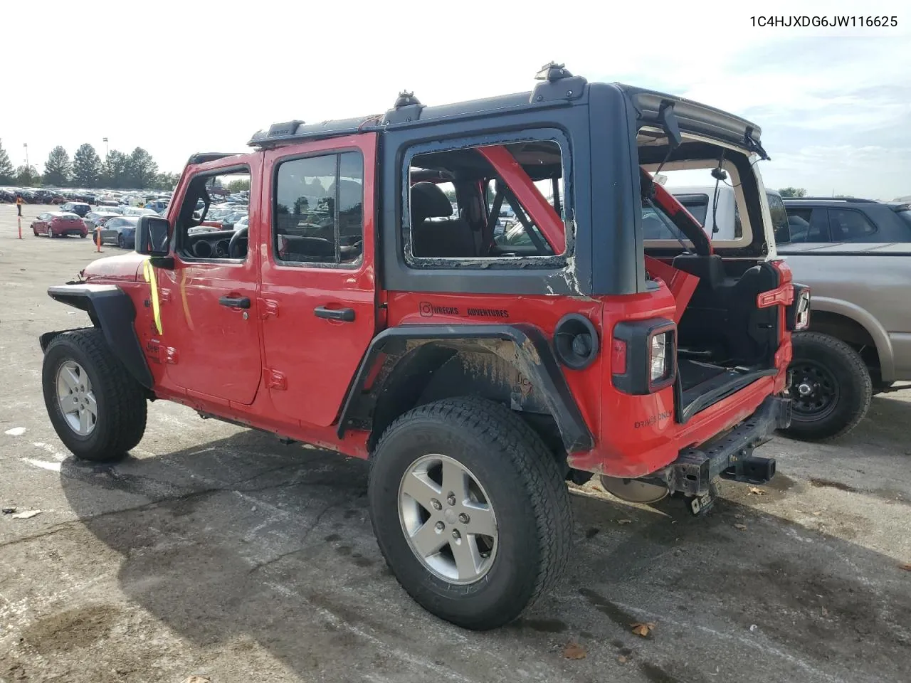 2018 Jeep Wrangler Unlimited Sport VIN: 1C4HJXDG6JW116625 Lot: 72452724