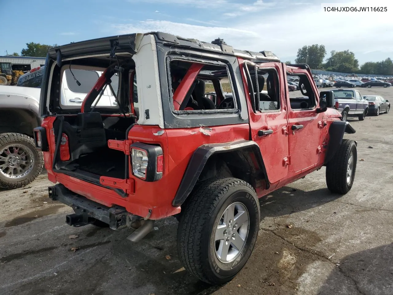 2018 Jeep Wrangler Unlimited Sport VIN: 1C4HJXDG6JW116625 Lot: 72452724