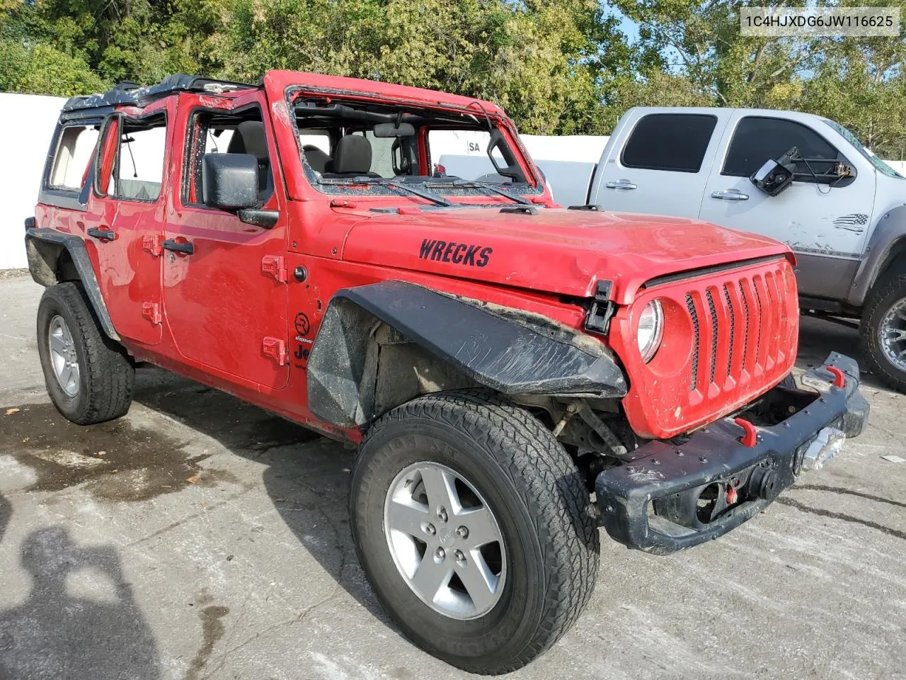 2018 Jeep Wrangler Unlimited Sport VIN: 1C4HJXDG6JW116625 Lot: 72452724