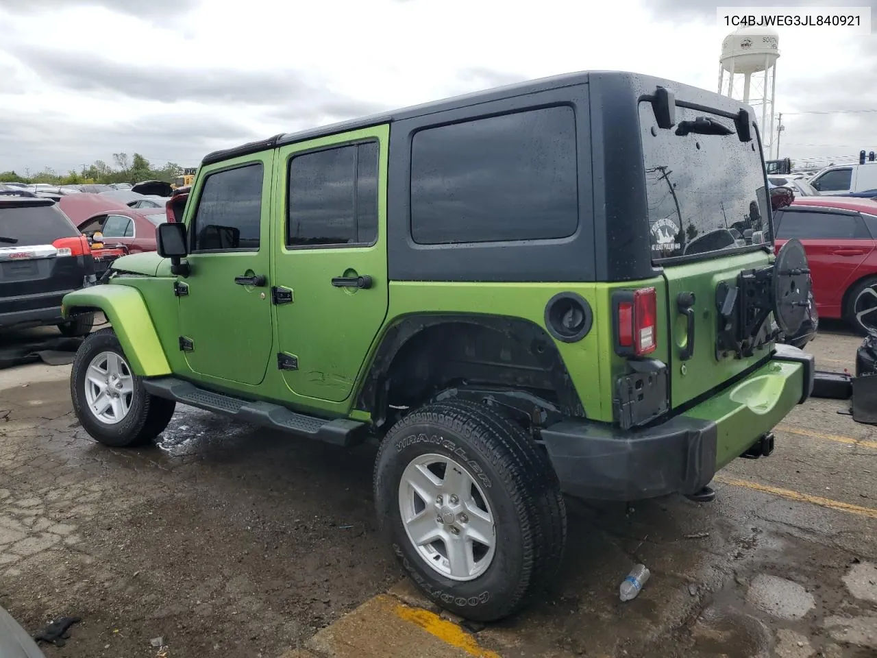 2018 Jeep Wrangler Unlimited Sahara VIN: 1C4BJWEG3JL840921 Lot: 72616184