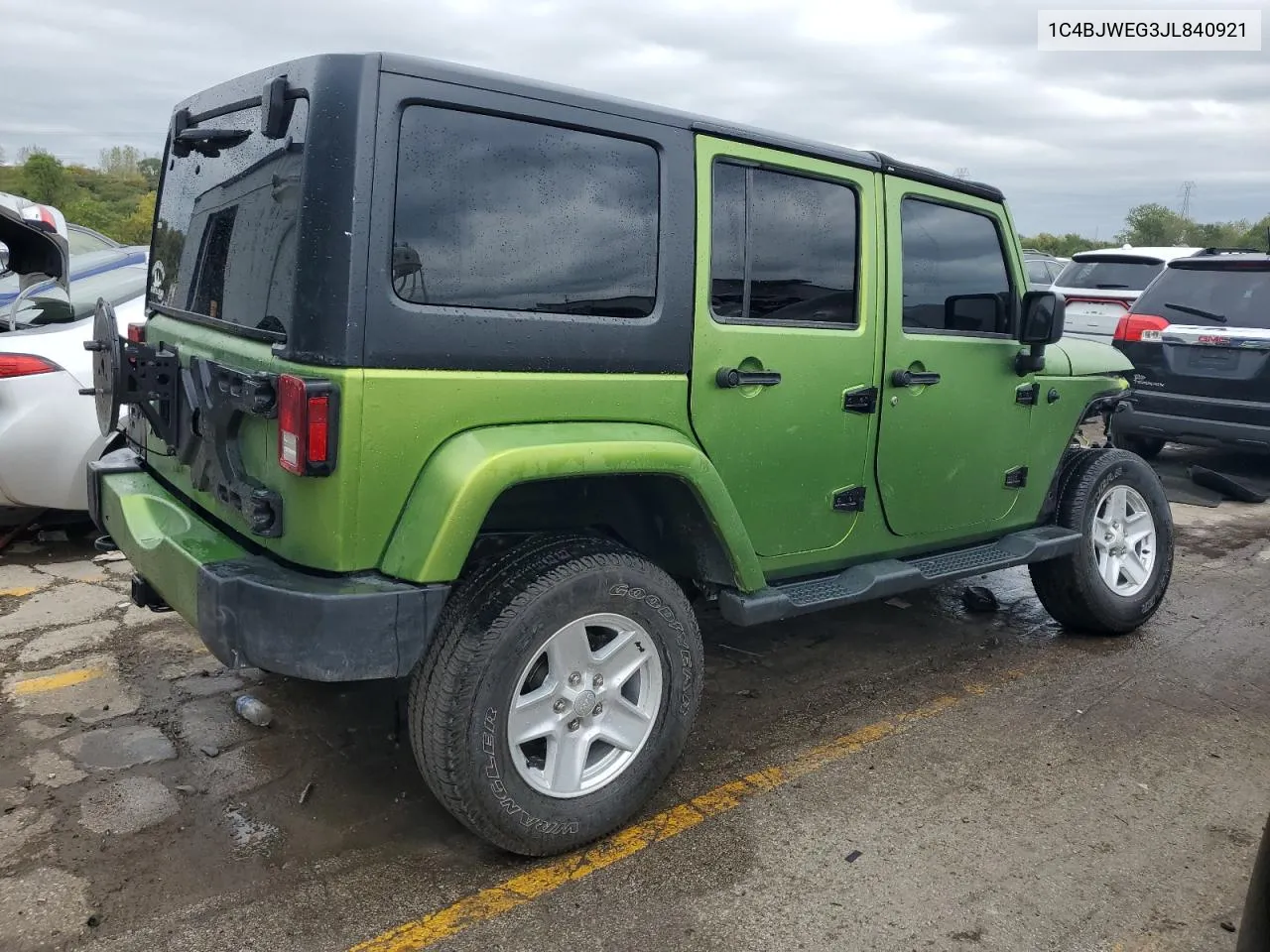 2018 Jeep Wrangler Unlimited Sahara VIN: 1C4BJWEG3JL840921 Lot: 72616184