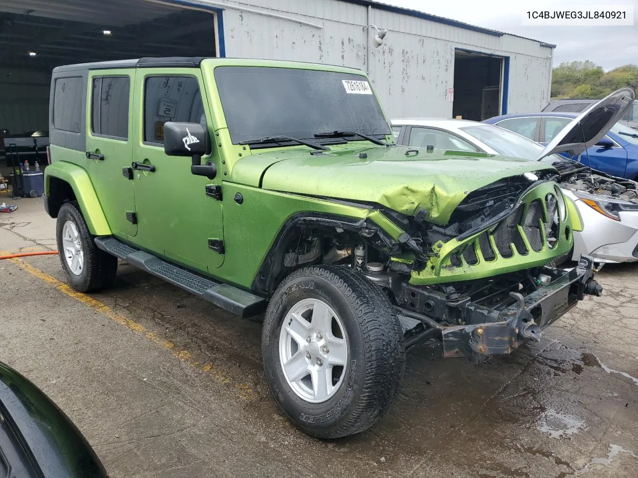 2018 Jeep Wrangler Unlimited Sahara VIN: 1C4BJWEG3JL840921 Lot: 72616184