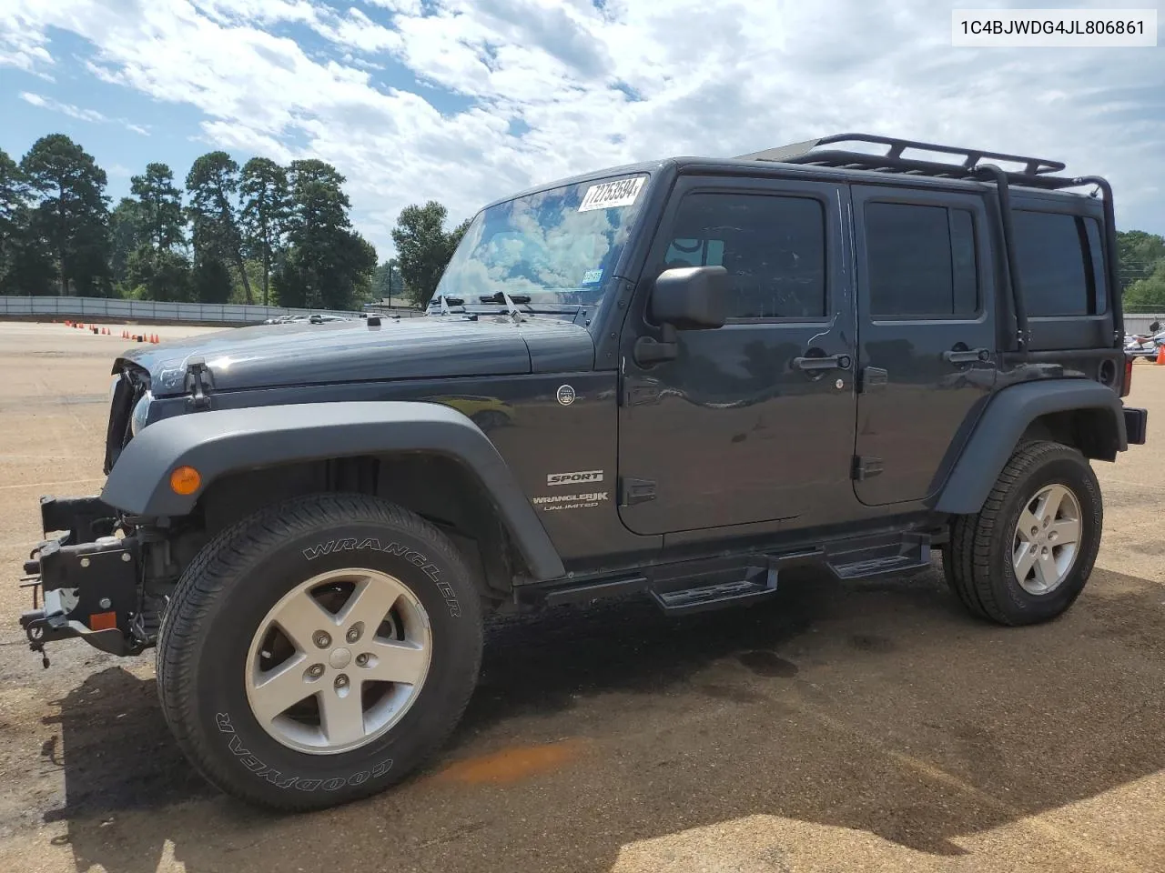 2018 Jeep Wrangler Unlimited Sport VIN: 1C4BJWDG4JL806861 Lot: 72753594