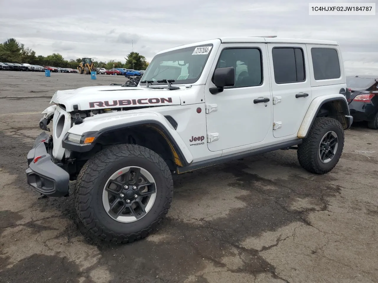 2018 Jeep Wrangler Unlimited Rubicon VIN: 1C4HJXFG2JW184787 Lot: 72757554