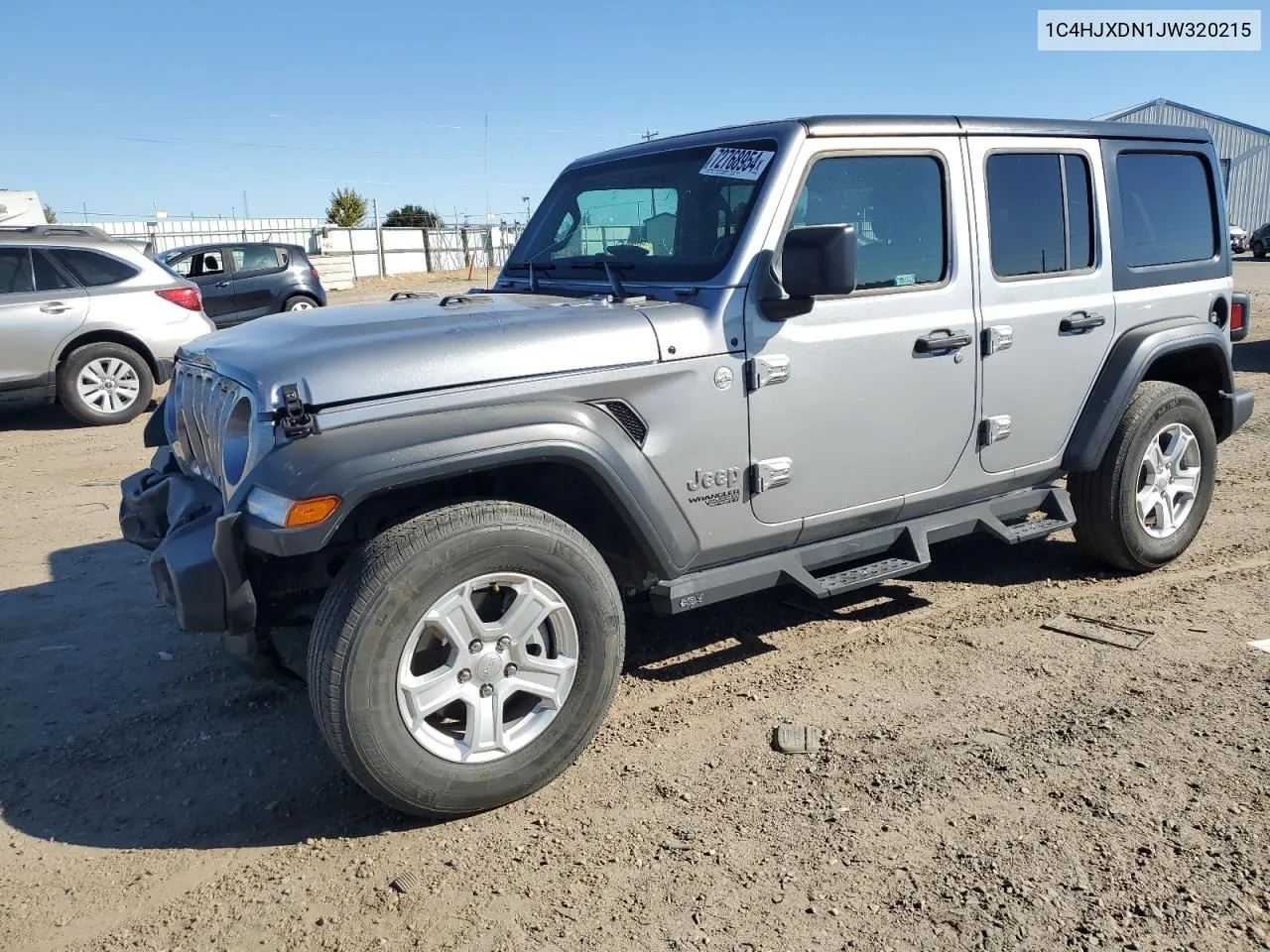 2018 Jeep Wrangler Unlimited Sport VIN: 1C4HJXDN1JW320215 Lot: 72768954