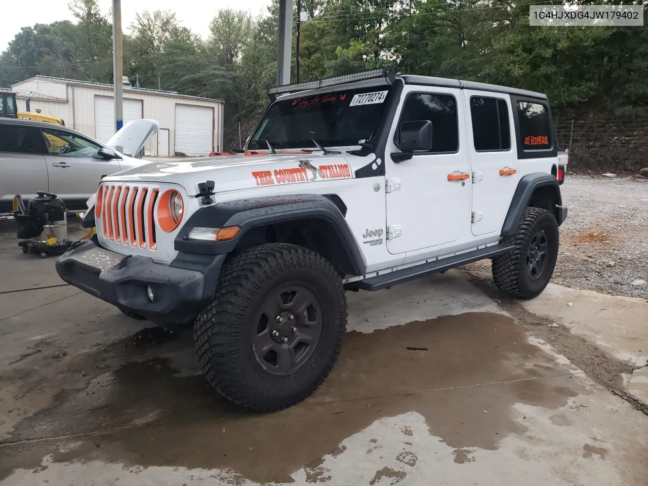 2018 Jeep Wrangler Unlimited Sport VIN: 1C4HJXDG4JW179402 Lot: 72770274