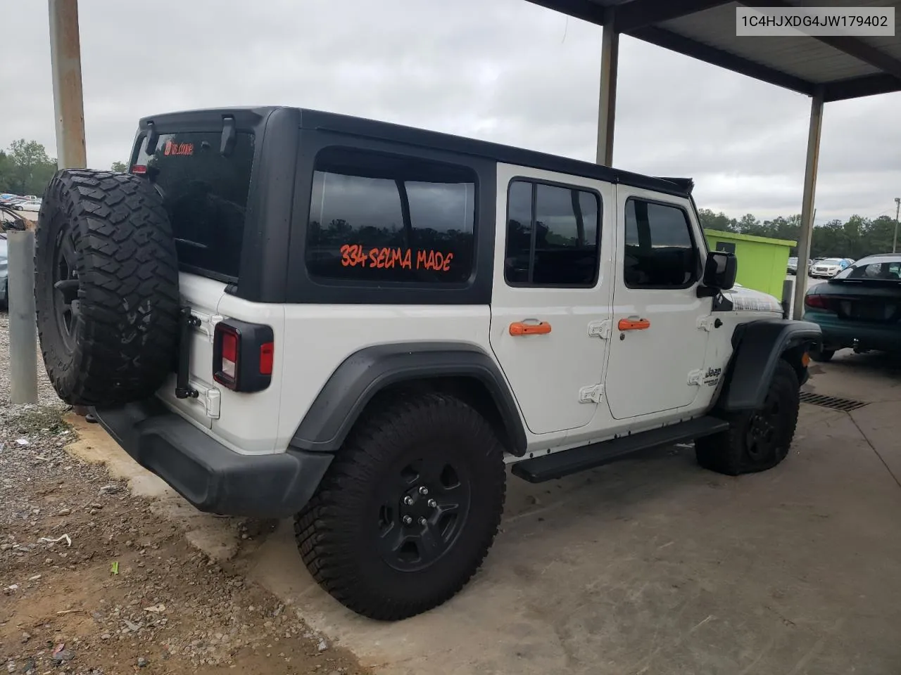 2018 Jeep Wrangler Unlimited Sport VIN: 1C4HJXDG4JW179402 Lot: 72770274