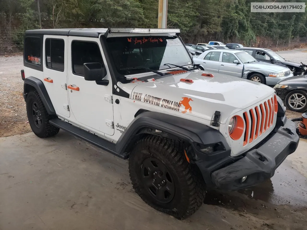 2018 Jeep Wrangler Unlimited Sport VIN: 1C4HJXDG4JW179402 Lot: 72770274