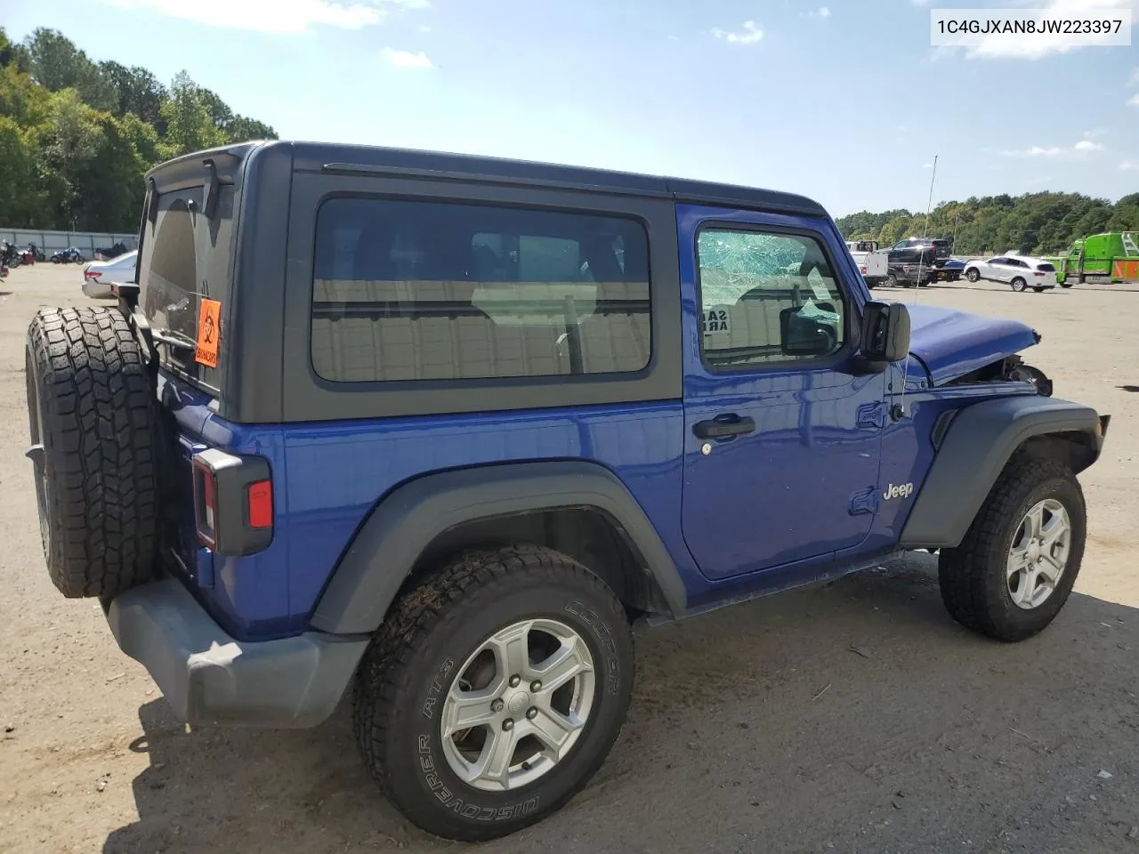 2018 Jeep Wrangler Sport VIN: 1C4GJXAN8JW223397 Lot: 72787264