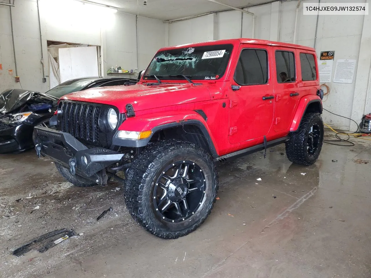 2018 Jeep Wrangler Unlimited Sahara VIN: 1C4HJXEG9JW132574 Lot: 72900054