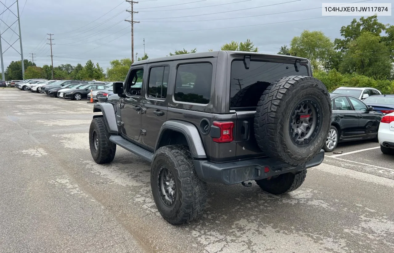 2018 Jeep Wrangler Unlimited Sahara VIN: 1C4HJXEG1JW117874 Lot: 72943354